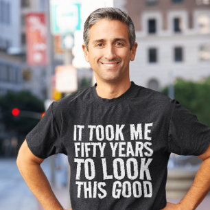 50TH FIFTY BIRTHDAY T-SHIRTS IN BLACK