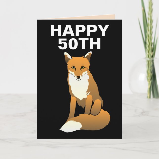 50TH FOX FOXY HAPPY BIRTHDAY CARDS (Front)