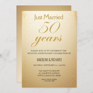   50th Gold Anniversary Celebration Invitation
