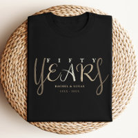 50th Gold Black Wedding Anniversary Gift