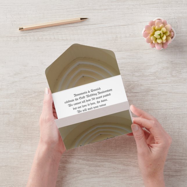 50th gold wedding anniversary invitation (Video)