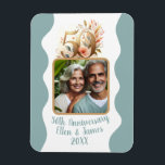 50th Gold Wedding Anniversary Photo Keepsake Magnet<br><div class="desc">This customised magnet is the perfect way to celebrate your wedding milestone with your favourite personalised photo for a timeless keepsake for years to come.</div>