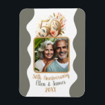 50th Gold Wedding Anniversary Photo Keepsake Magnet<br><div class="desc">This customised magnet is the perfect way to celebrate your wedding milestone with your favourite personalised photo for a timeless keepsake for years to come.</div>
