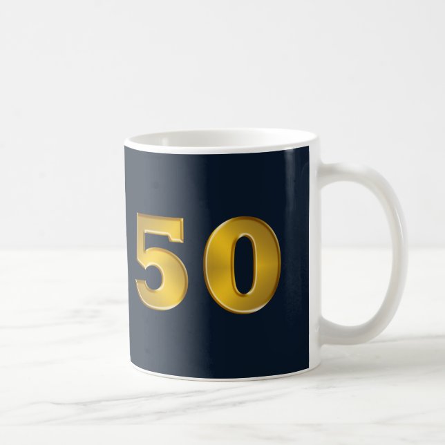 50th Golden Anniversary Birthday Mugs or Steins (Right)