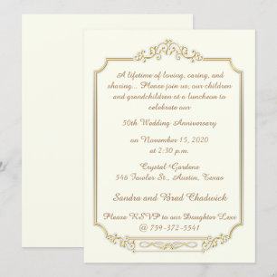 50th Golden Anniversary Celebration Invitation