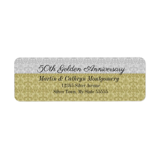 50th Golden Anniversary Damask Address (Front)