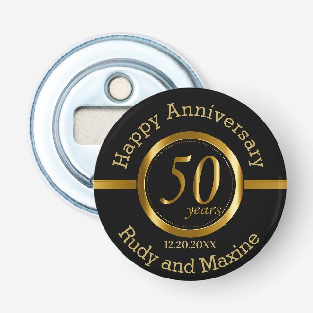 50th Golden Anniversary Design Bottle Opener (Front)