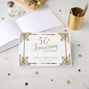 50th Golden Anniversary Design Guest Book