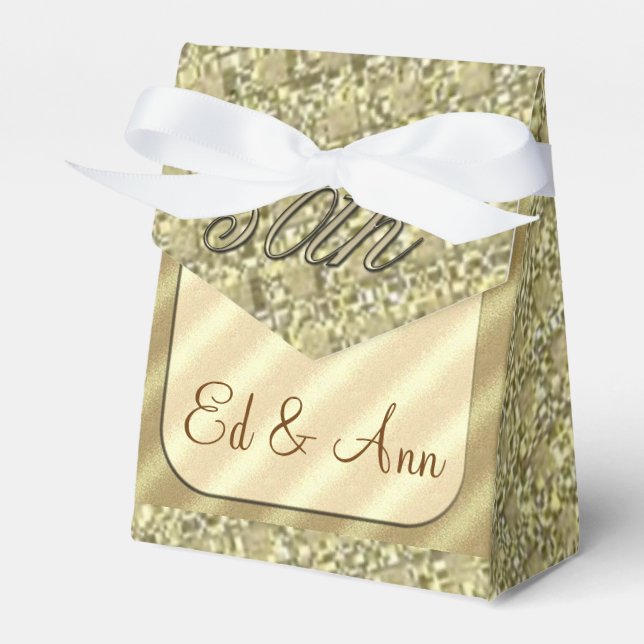 50th Golden Anniversary Favour Box (Front Side)