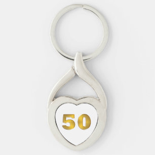 50th Golden Anniversary Keychains