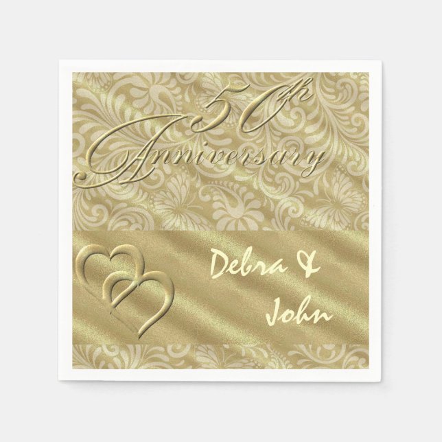 50th Golden Anniversary Paper Napkins (Front)