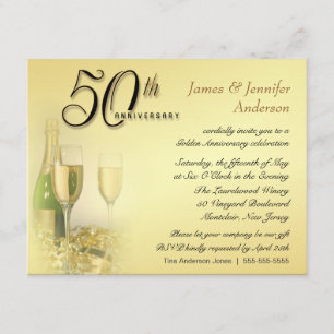 50th Golden Anniversary Party Invitations