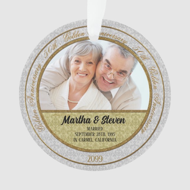 50th Golden Anniversary | Photo Ornament (Front)
