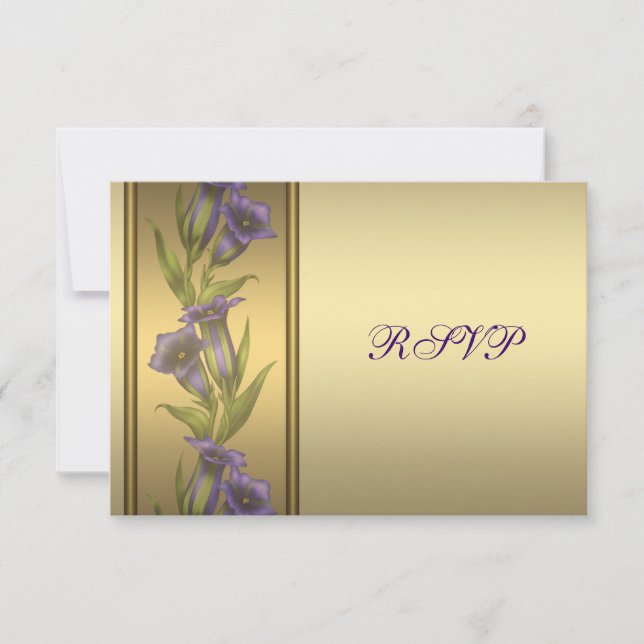 50th Golden Anniversary Purple Violet RSVP (Front)