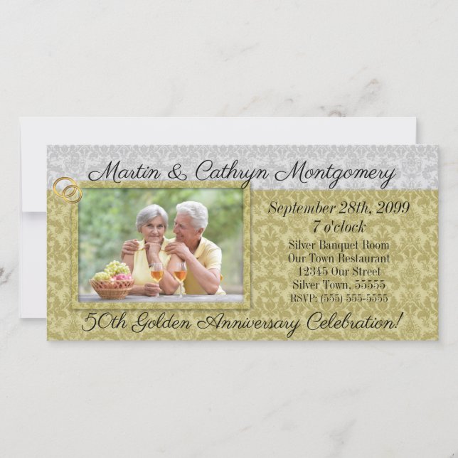 50th Golden Anniversary Silver and Gold Photo (Front)