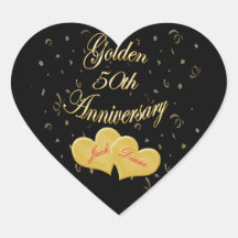 50th Golden Anniversary Sticker Envelope Seal