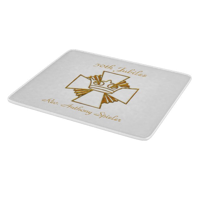 50th Golden Jubilee Priest Ordination Anniversary Cutting Board (Corner)