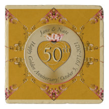 50th Golden Ochre Wedding Anniversary
