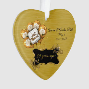 50th Golden Wedding Anniverary Ornament