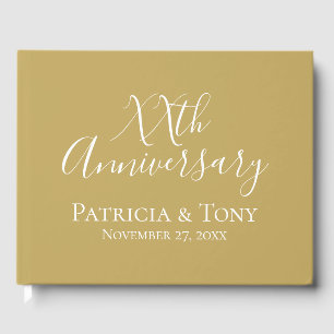 50th Golden Wedding Anniversary - any year colour Guest Book