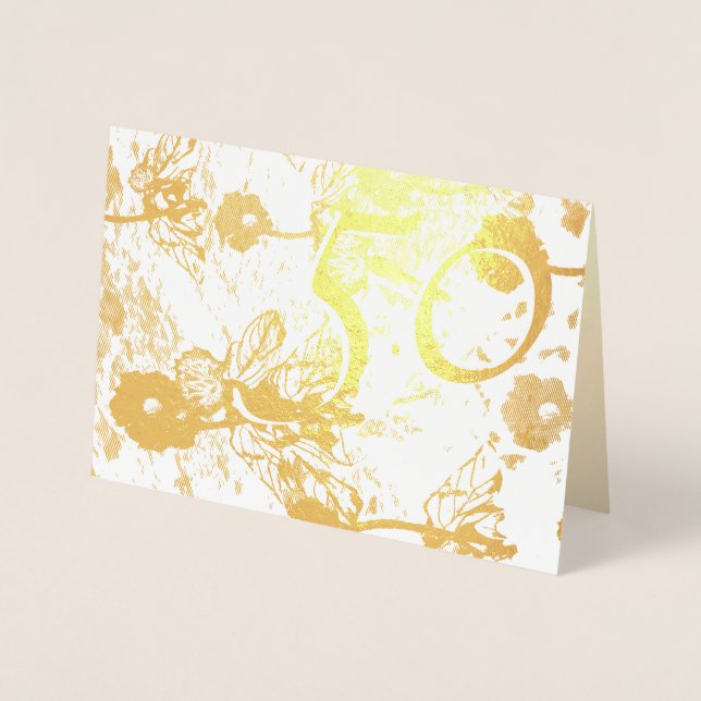 50th Golden Wedding Anniversary Blank Card (Front)