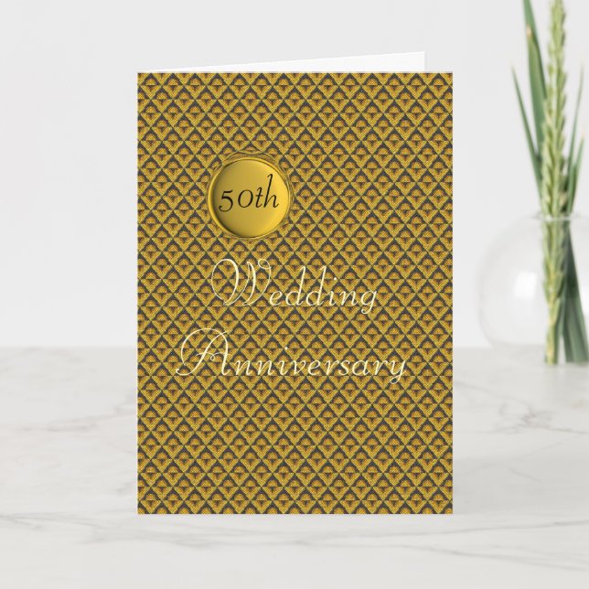 50th Golden Wedding Anniversary Card (Front)