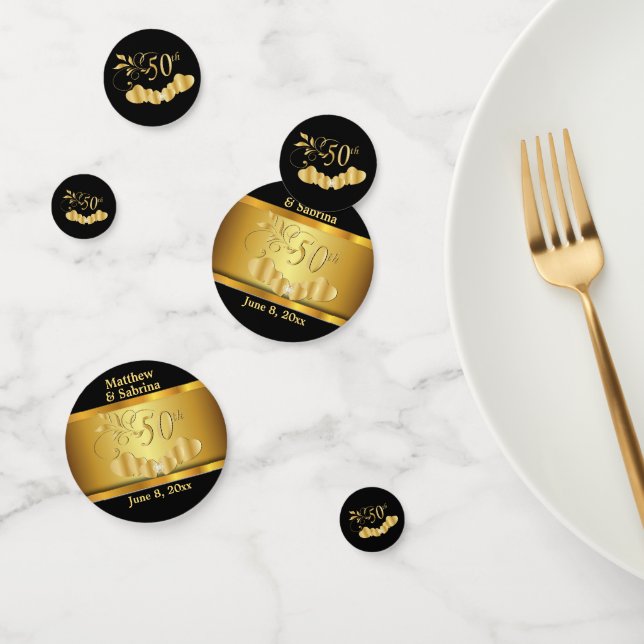 50th Golden Wedding Anniversary Confetti (Group)