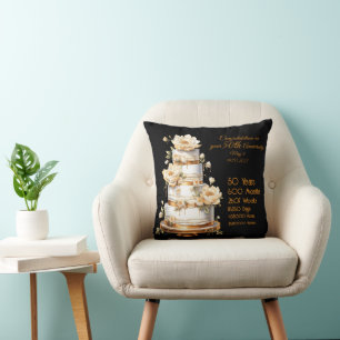 50th Golden Wedding Anniversary  Cushion