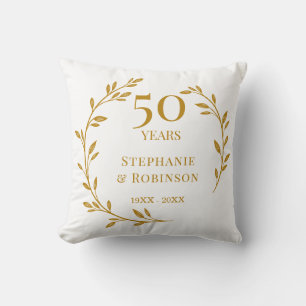 50th Golden Wedding Anniversary  Cushion