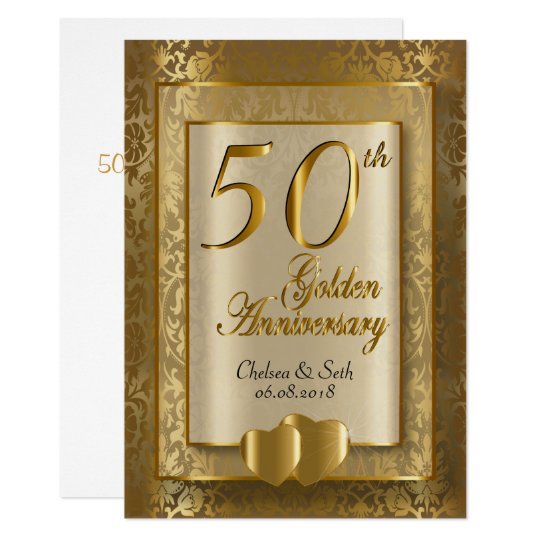 50th Wedding  Anniversary  Invitations Announcements 