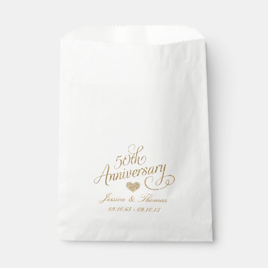 50th Golden Wedding Anniversary Favour Bag