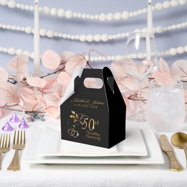 50th Golden Wedding Anniversary Favour Box (Wedding)