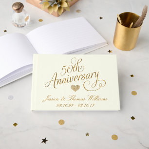 50th Golden Wedding Anniversary Guest Book