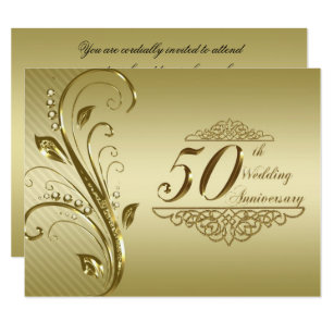  Golden  Anniversary  Wedding  Invitations  Zazzle co uk 