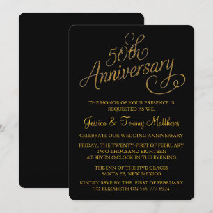 50th Golden Wedding Anniversary Invitations