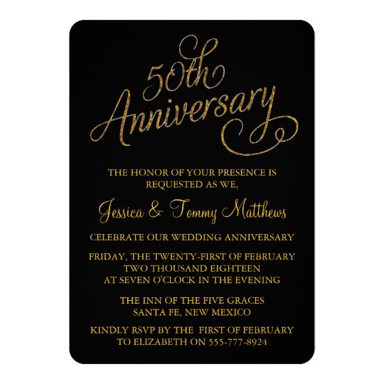 50th Golden Wedding Anniversary Invitations