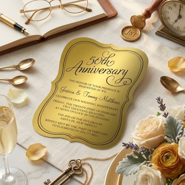 50th Golden Wedding Anniversary Invitations (Creator Uploaded)