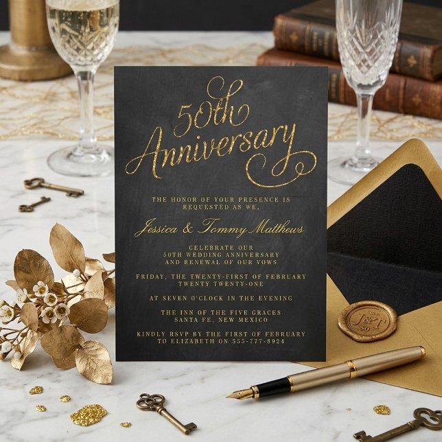 50th Golden Wedding Anniversary Invitations (Creator Uploaded)