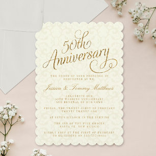 50th Golden Wedding Anniversary Invitations