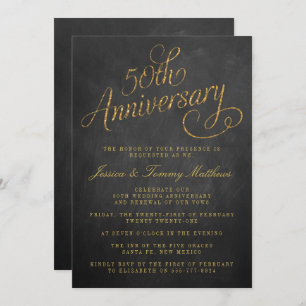 50th Golden Wedding Anniversary Invitations
