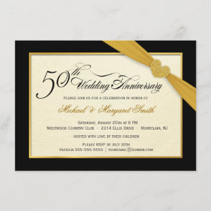 50th Golden Wedding Anniversary Invitations