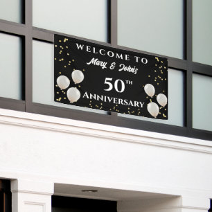 50th Golden Wedding Anniversary, Name Banner