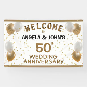 50th Golden Wedding Anniversary, Names Banner
