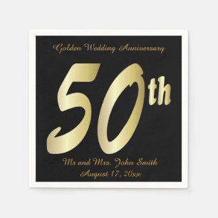 50th Golden Wedding Anniversary Napkin
