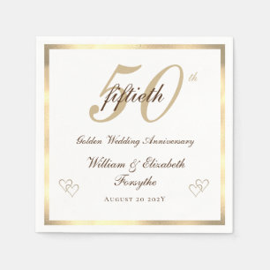 50th Golden Wedding Anniversary  Napkin