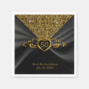 50th Golden Wedding Anniversary Napkin