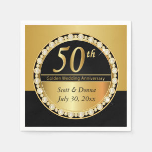 50th Golden Wedding Anniversary Napkin