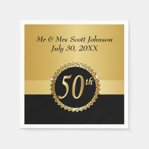 50th Golden Wedding Anniversary Napkin