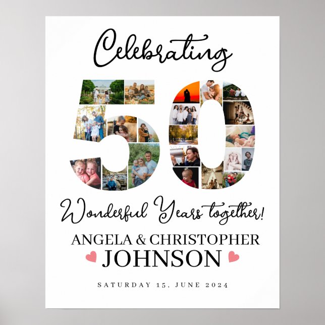 50th golden Wedding Anniversary photo collection Poster (Front)
