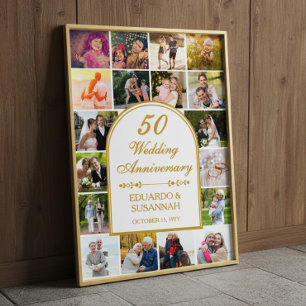 50th Golden Wedding Anniversary Photo Gallery Poster